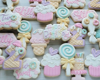 Sweet ONE or TWO Sweet Birthday Cookies