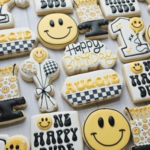 ONE happy dude Birthday cookies