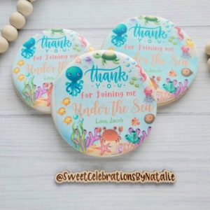 Under The Sea Cookies Custom Printed Cookie Favor