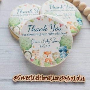 Woodland Cookies Custom Printed Cookie Favor