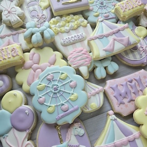 Pastel Carnival/Circus Cookies