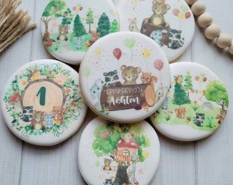 Woodland Birthday Cookies Assorted Printed Cookie Favor