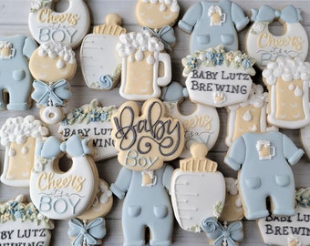 Baby is a Brewing - Baby Shower Cookies