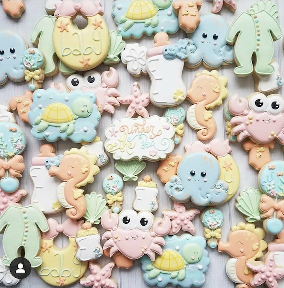 Under The Sea Baby Shower Cookies Etsy