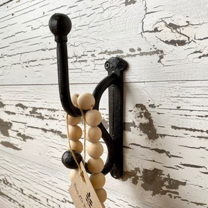 LARGE 7.25&quot; Antique  Metal Wrought Iron  rustic Modern Farmhouse l  Farm House Coat Hook l Wall Hook l antique  l Towel Hook