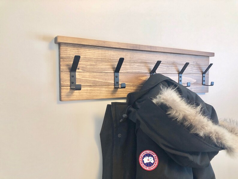 Rustic Farmhouse Entryway Coat Rack Mudroom Hanger Hooks Etsy
