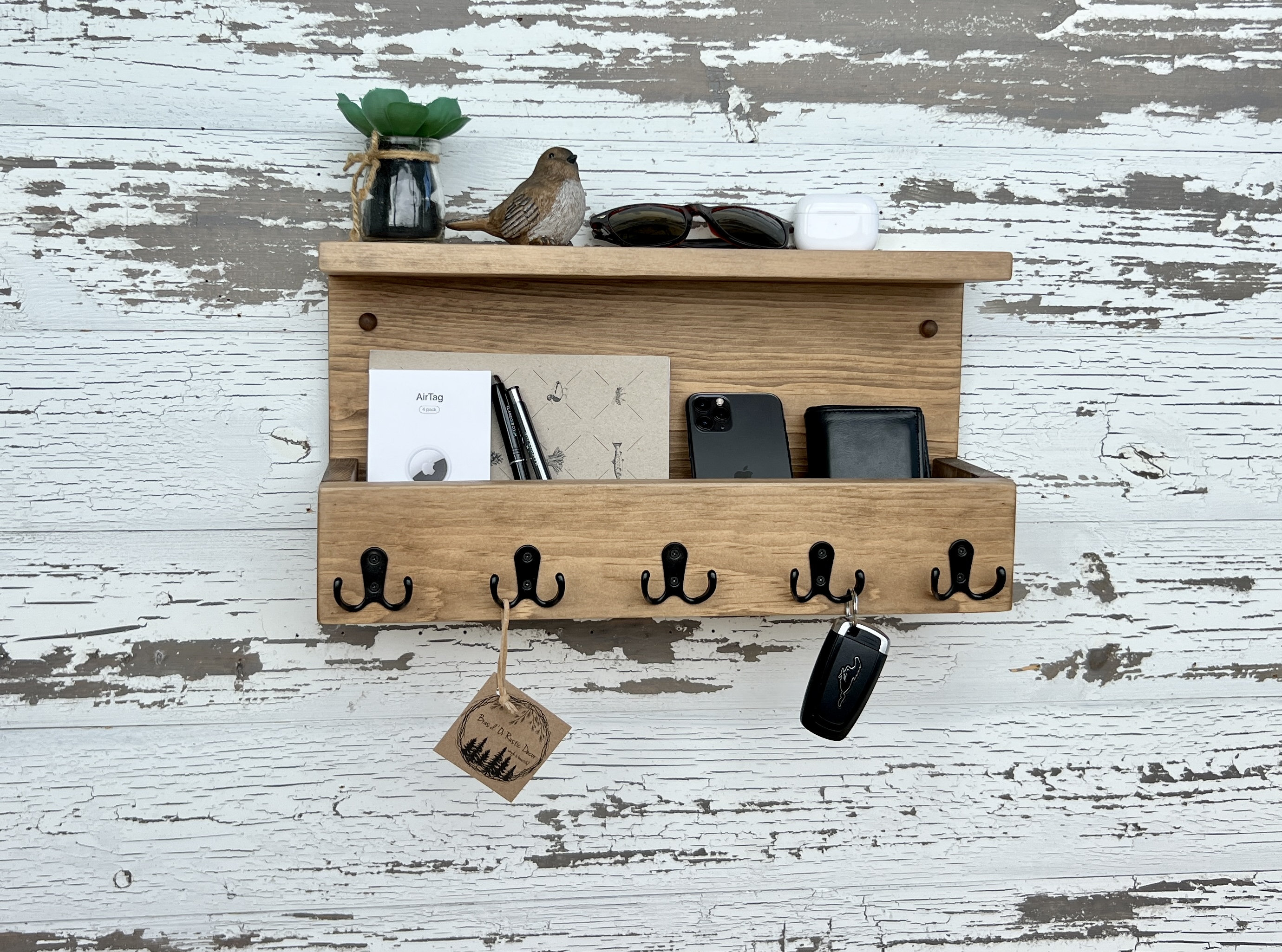 Key hook and mail holder hotsell