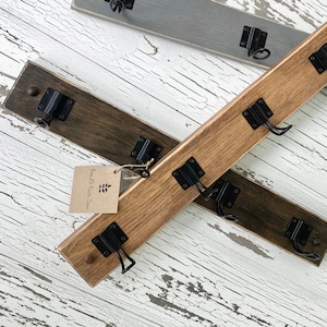 Easy Install- Rustic farmhouse - Coat Hook Rack - Wood Hook Rack - Rustic Coat Rack - Entryway Hooks, Towel Hanger Hooks wall hooks backpack