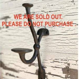 Scotland  - 1900&#39;s Farmhouse Croft  Bastel Replica  8&quot; Antique  Metal Iron  rustic  - Farm House Coat Hook - Wall Hook - vintage  - entryway