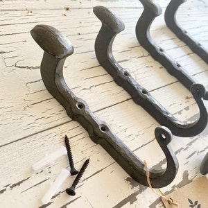 XL  Railroad Spike Hook l Cast Iron Railway Coat Hook l Metal Wall Hook l Industrial Wall hook l  Wrought Iron Coat Hook l Wall Hook
