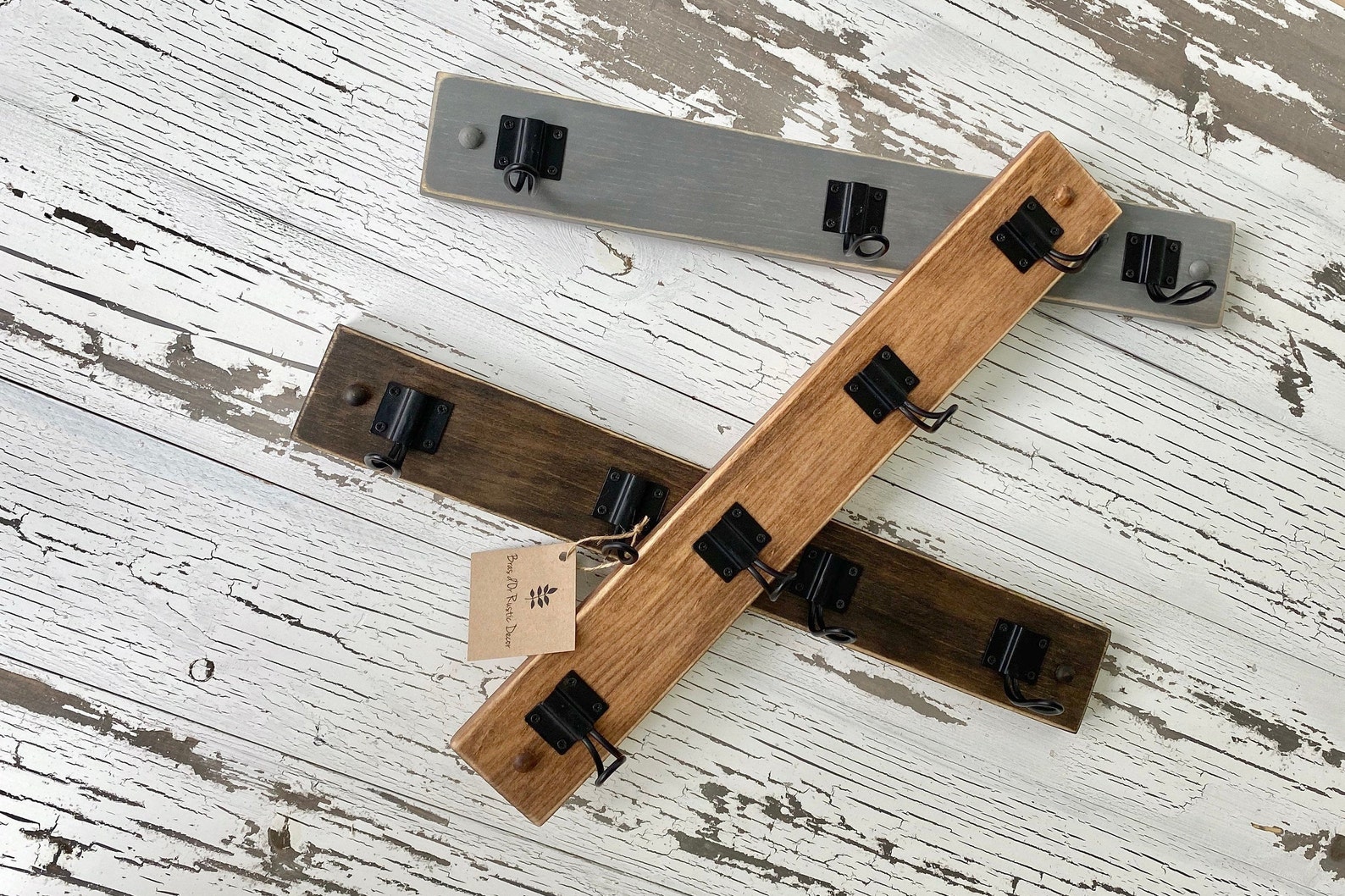 Easy Install Rustic Farmhouse Coat Hook Rack Wood Hook Etsy Canada