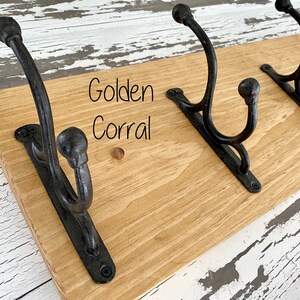 Easy Install-Hardware included Rustic farmhouse Coat Hook Rack wall Hook Rack Rustic Coat Rack Entryway Hooks Towel Hanger image 3
