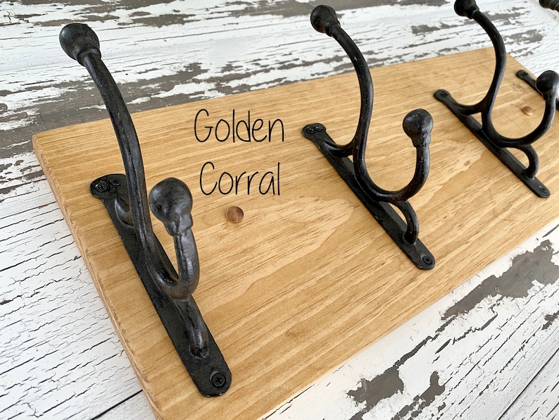 Easy Install-Hardware included Rustic farmhouse Coat Hook Rack wall Hook Rack Rustic Coat Rack Entryway Hooks Towel Hanger image 3