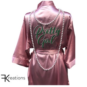 Pretty Girl Embroidered Robe | Greek gift | 08 |  | grad Gift | Christmas | crossing gift