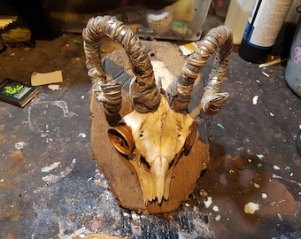 Trofeo de decoración postapocalíptica de calavera de ciervo