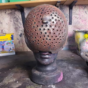 Post Apocalyptic Raider Mask / Helmet with real rust