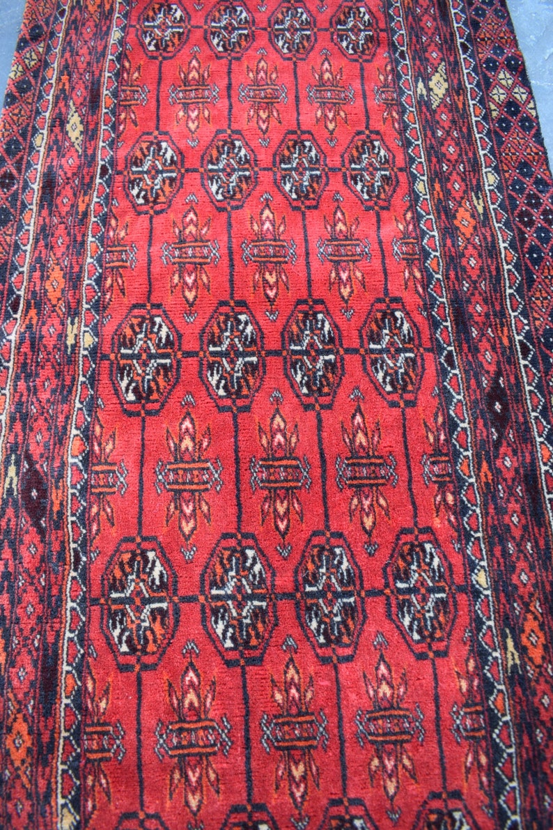 big rug cushion 4/'2 x 1/'9 ft. FREE SHIPPING Vintage Afghan Turkman tribal balisht