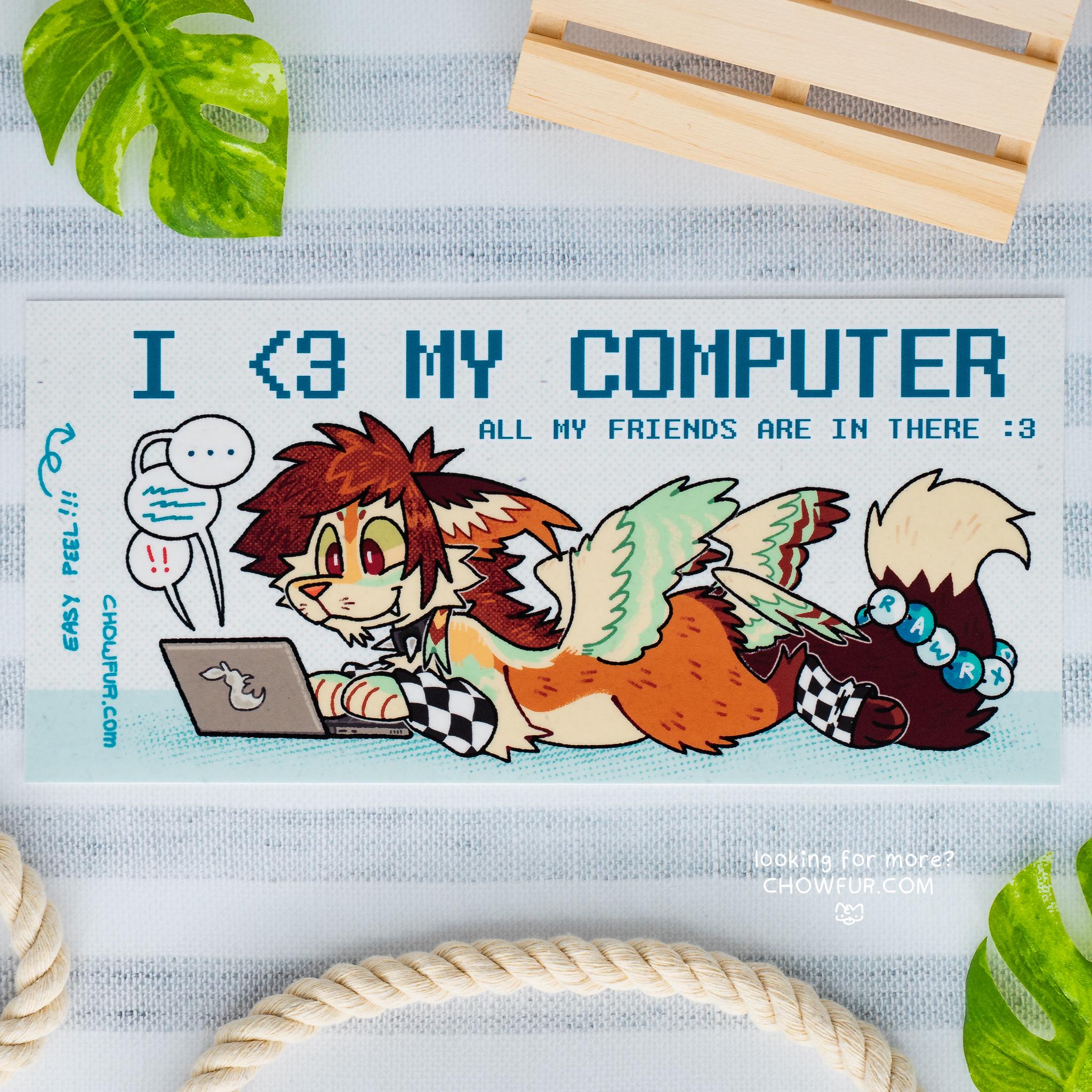 I HEART My Computer Bumper Sticker - Etsy