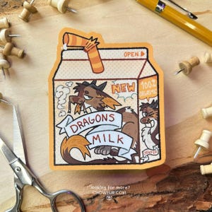 Adesivo de vinil "Leite de Dragão"