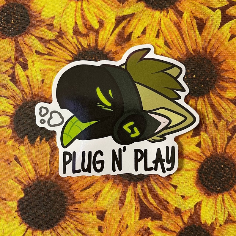 Plug N' Play Vinyl Sticker 