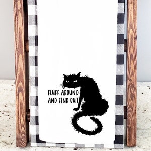 Fluff Around Cat Decorative Tea Towel