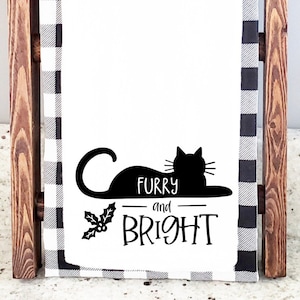 Furry and Bright Cat Decorative Tea Towel