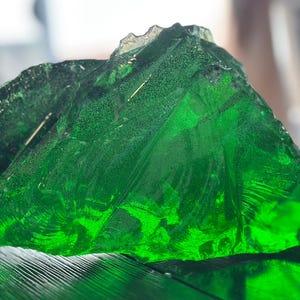 Green Slag Glass Rock - Etsy