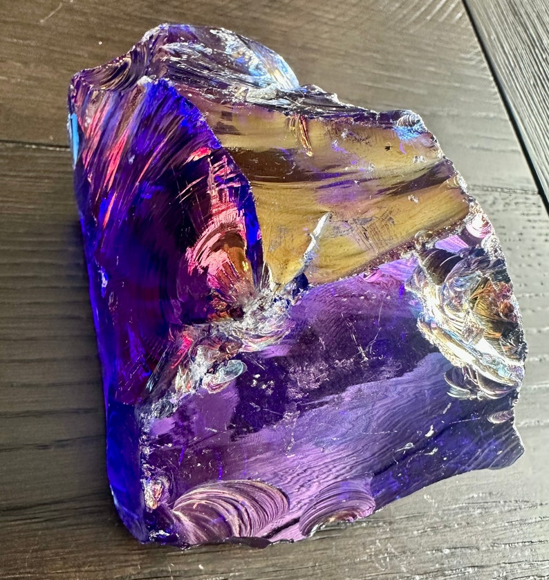 Rainbow Decorative Glass Rock Etsy