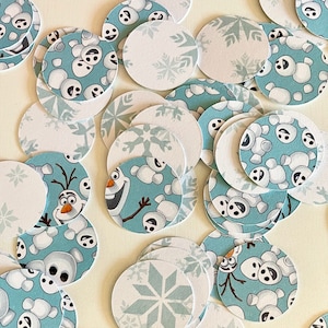 200 Olaf Snowgies Frozen Snowmen Circle Confetti Scatter