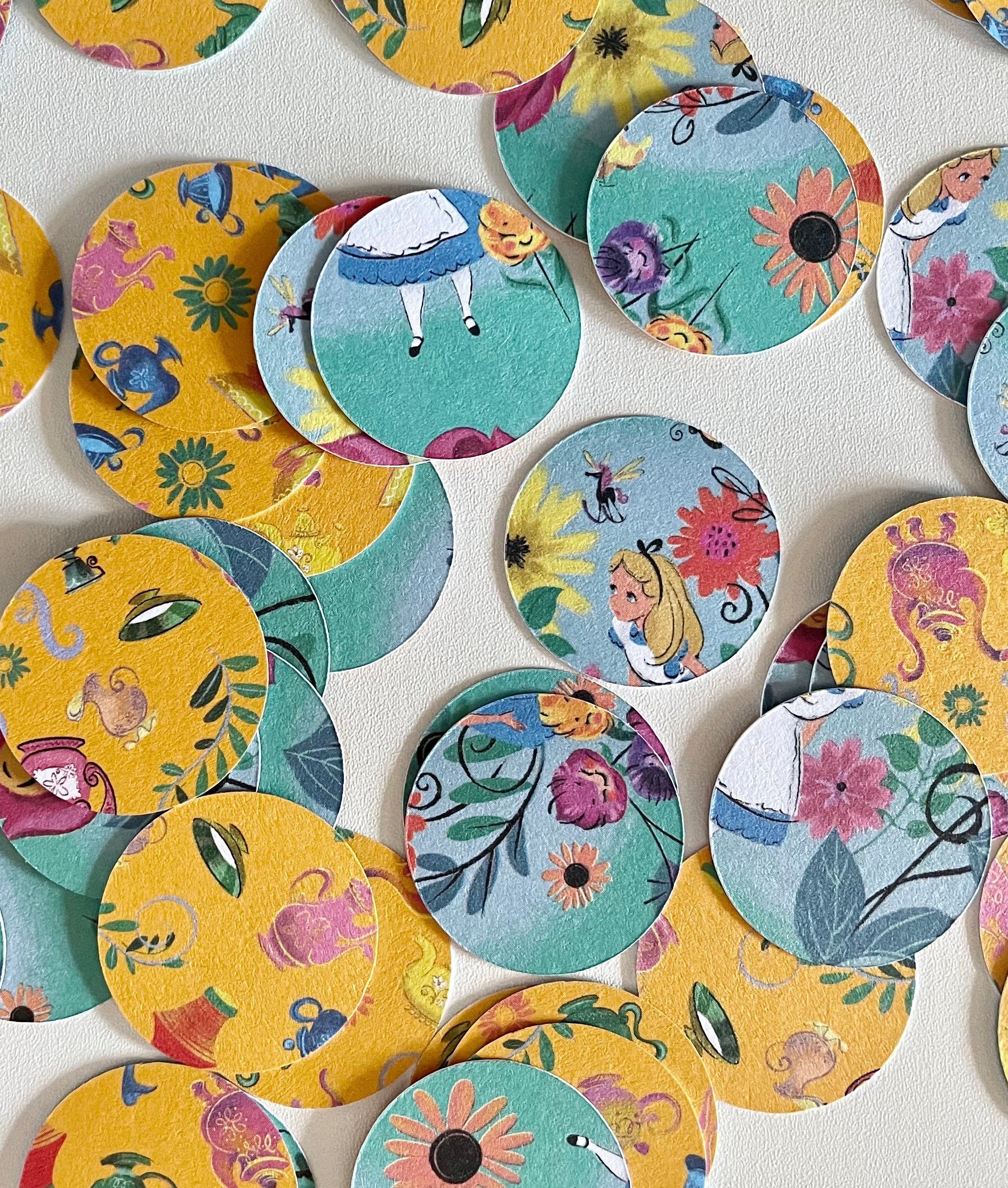 Blue Alice and Wonderland 200 Paper Confetti Scatter