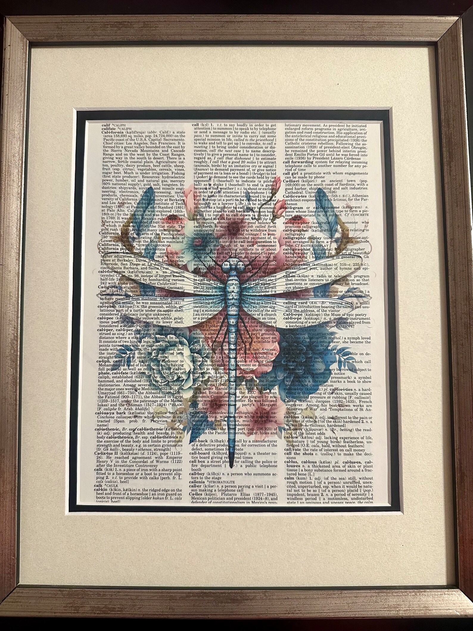 Upcycled Vintage Dictionary Dragonfly Art - Etsy