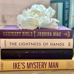 Purple Decorative Book Stack Set of 4