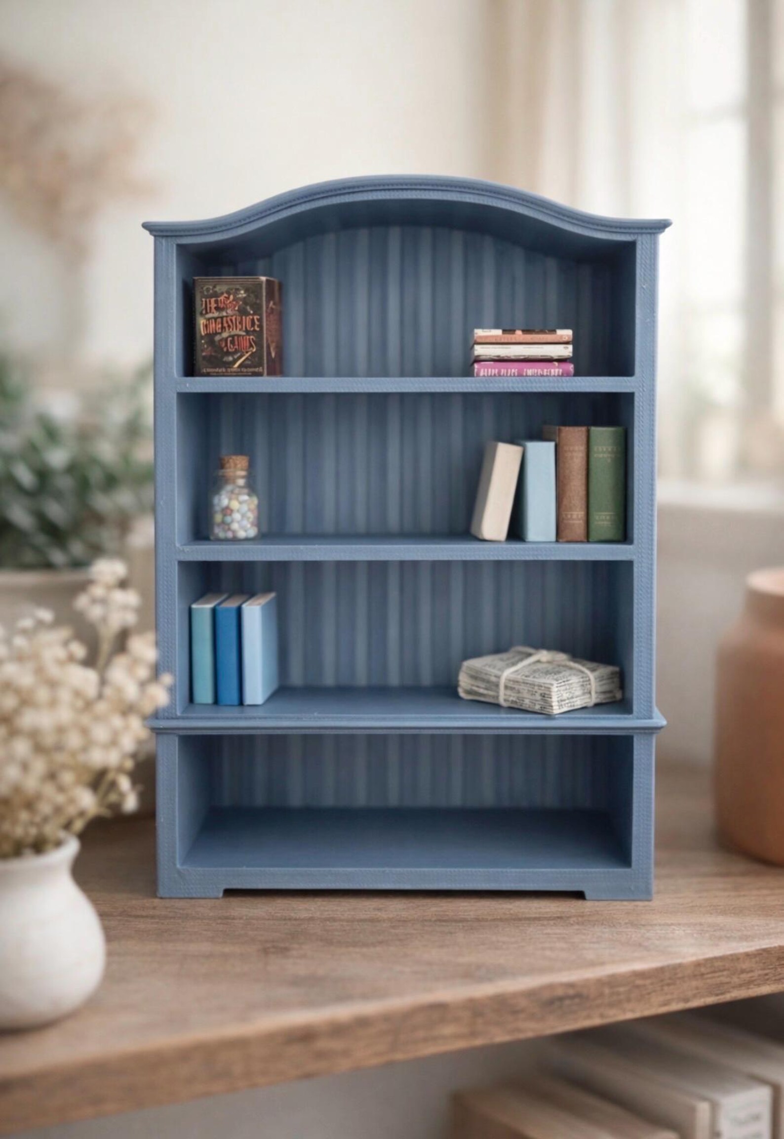 Mini Bookshelf | 3D Printed Shelf | Tiny Bookcase Decor | Dollhouse ...