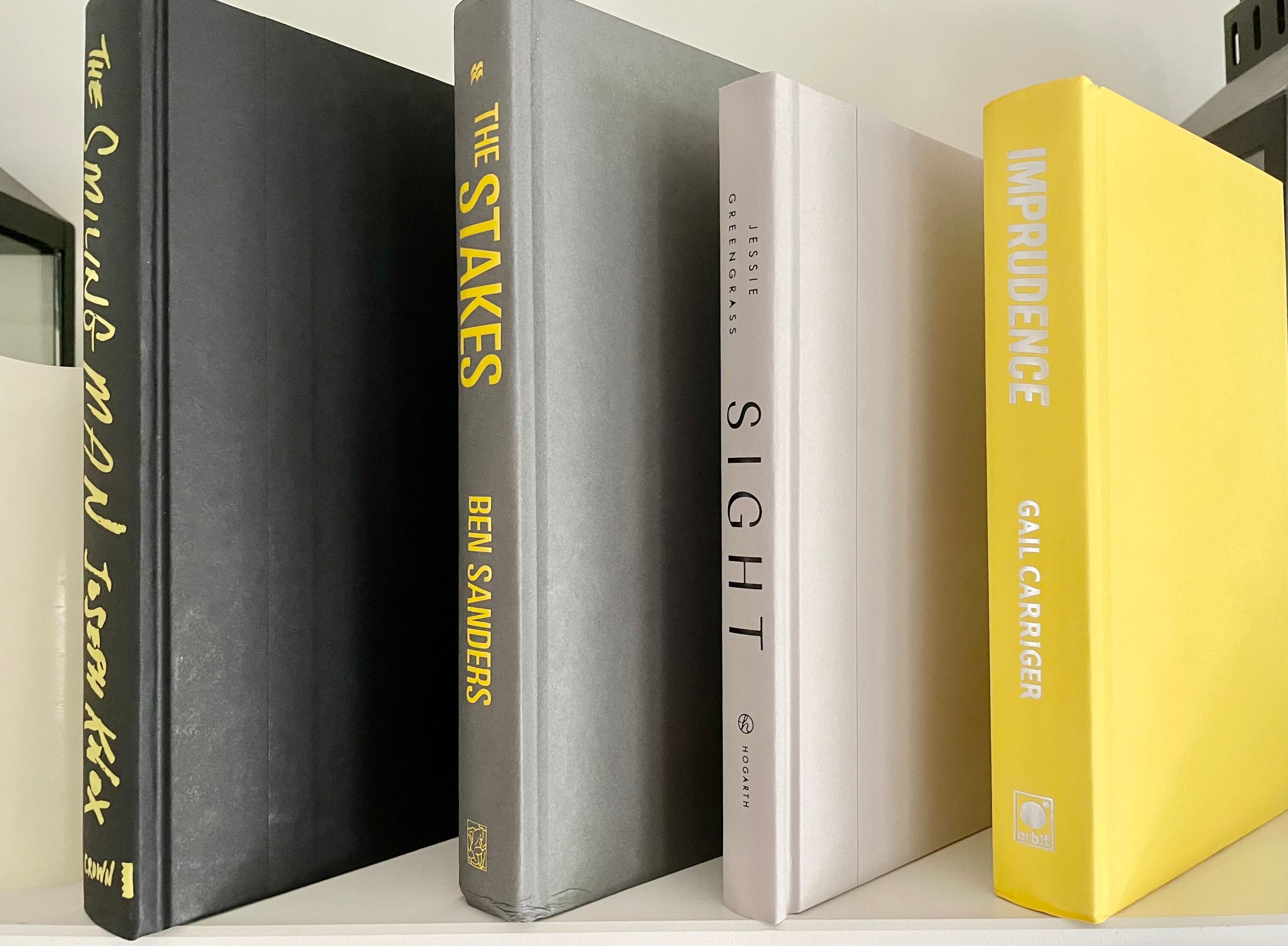 Black & Yellow Decor Stack of Books Decorative Designer Books for