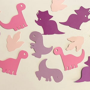 Pink and Purple Dinosaur Table Confetti Scatter