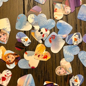 Frozen II Hand-stamped 200 Heart Shaped Confetti Scatter