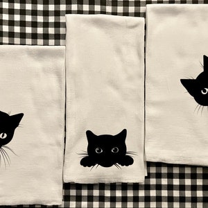 Black Cat Decorative Tea Towel