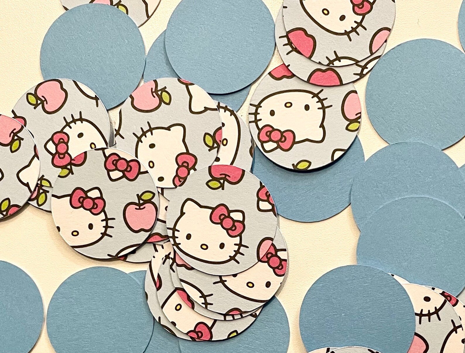 200 Hello Kitty Circle Confetti Scatter Etsy