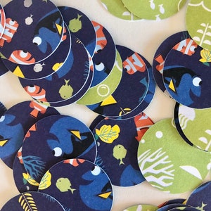 Finding Dory or Nemo 200 1 inch Circle Confetti Scatter Blue/Green
