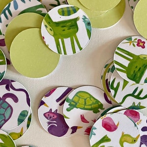 200 Woodland Forest Animals Paper Confetti Scatter