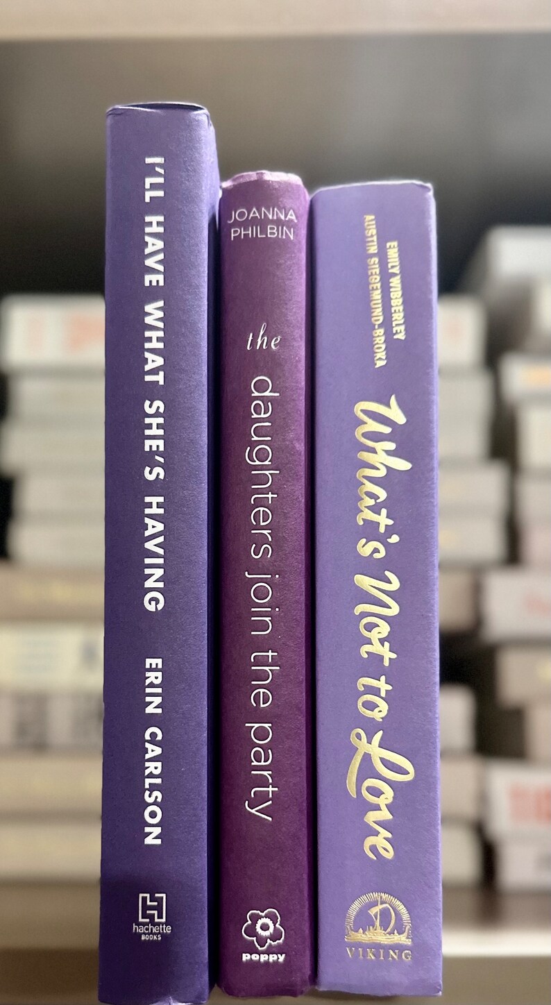 Shades of Purple Decorative Book Stack - Etsy