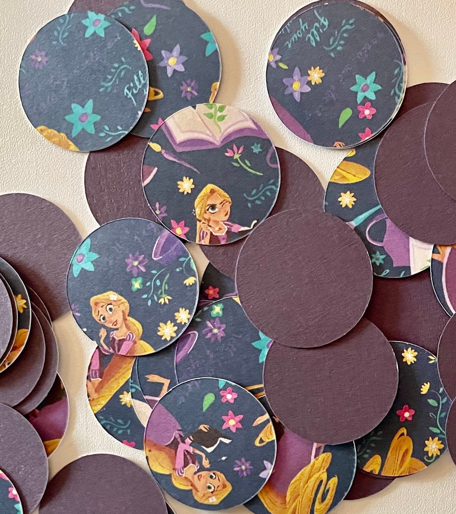 Purple Rapunzel Tangled Paper Confetti Scatter