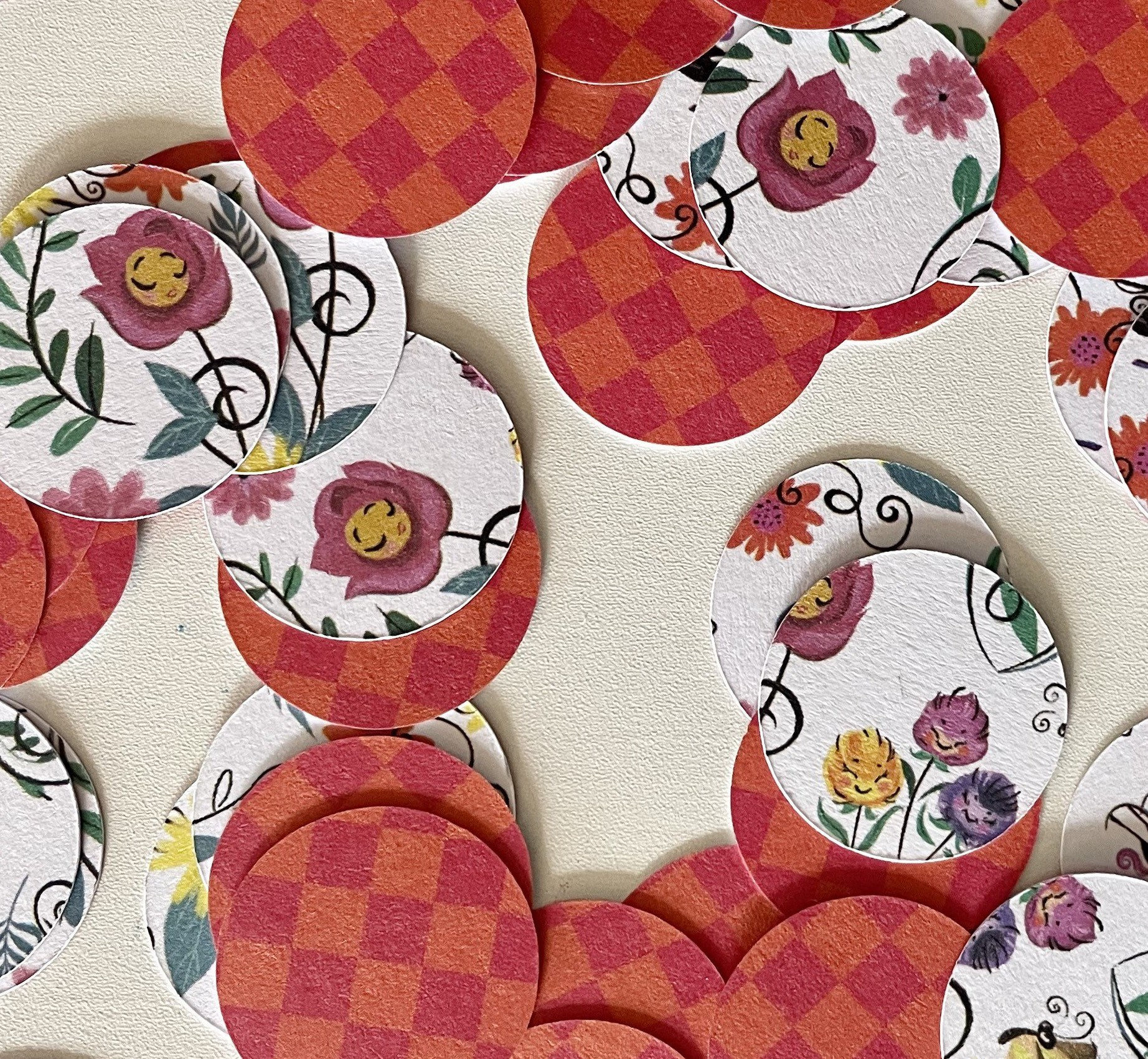 Alice in Wonderland Flowers 200 Paper Confetti Scatter