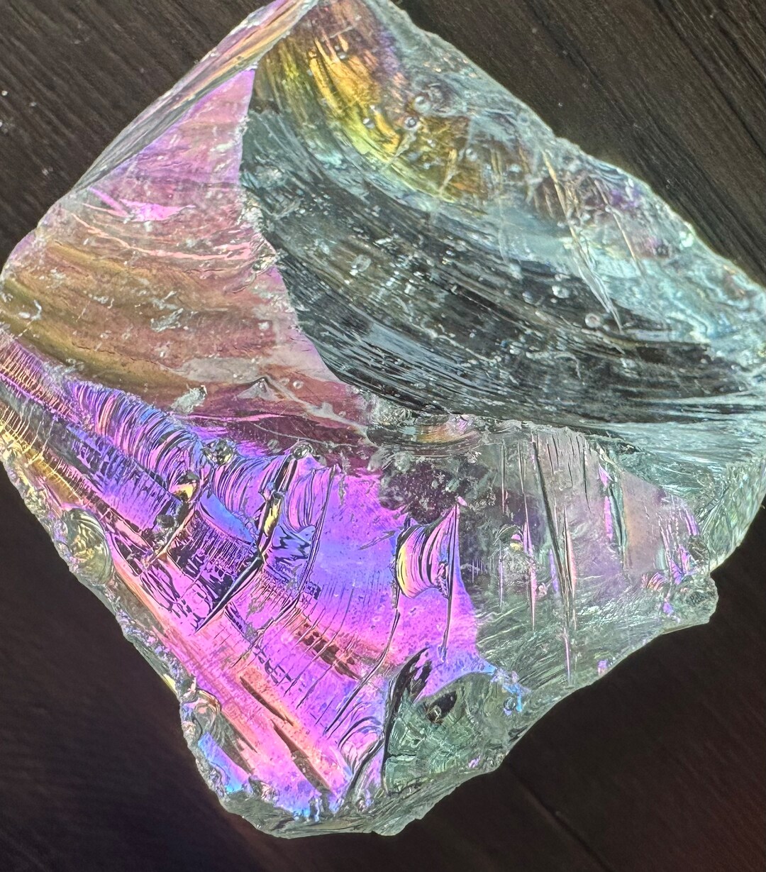 Clear Decorative Glass Rock Etsy