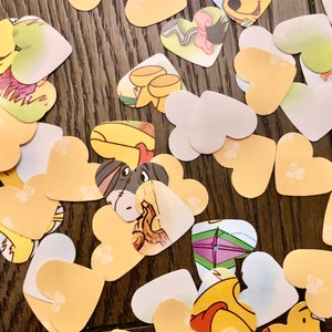 Winnie the Pooh Heart Shaped Hand Stamped Confetti Scatter