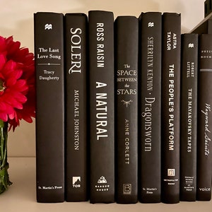 Black and White Decorative Book Stack Set