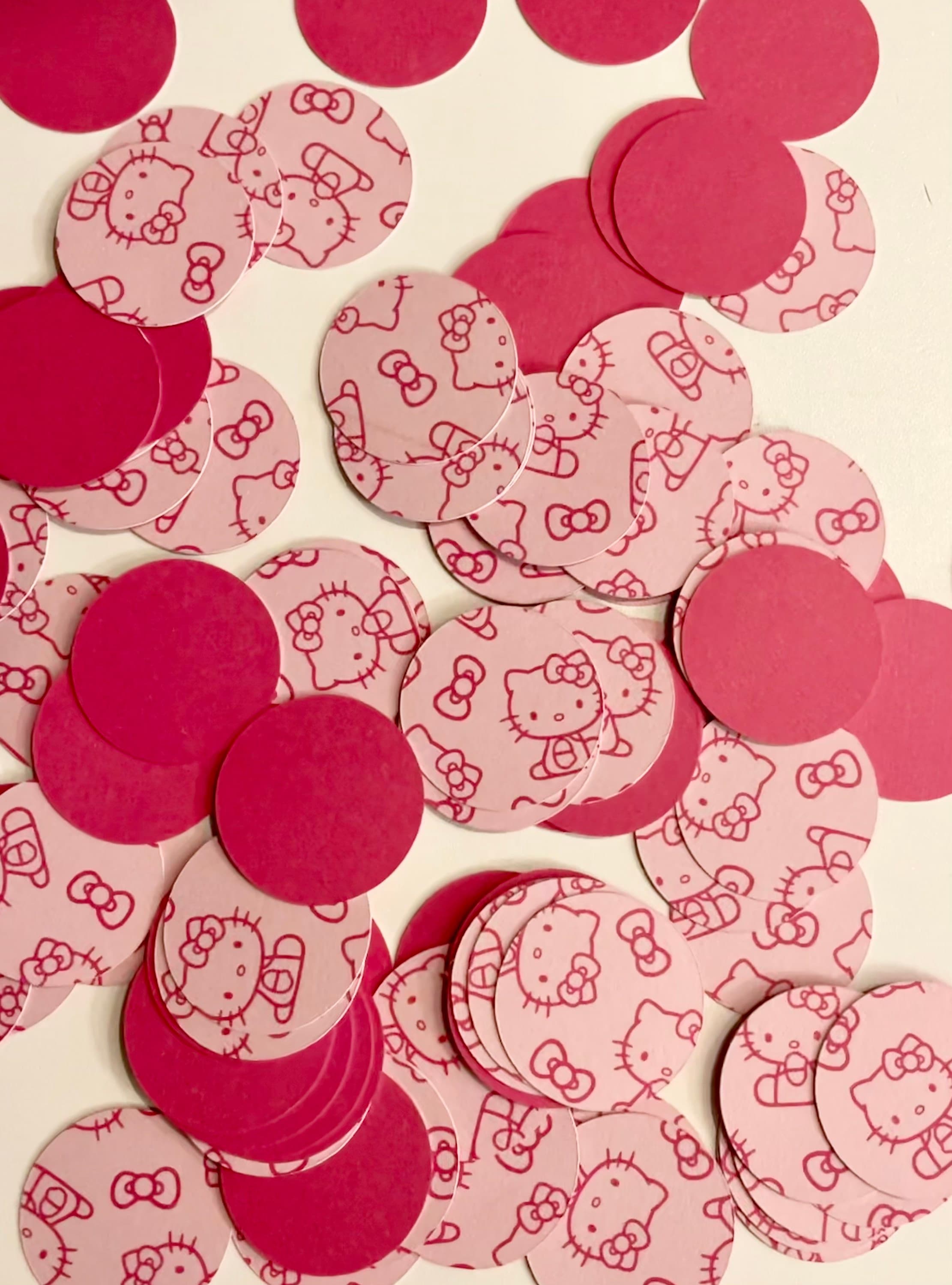 200 Hello Kitty Circle Confetti Scatter Etsy