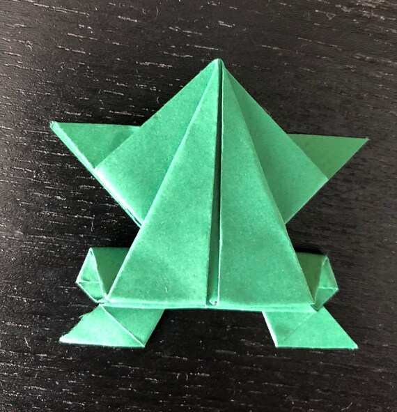 12 Paper Origami Jumping Frogs Solid Color