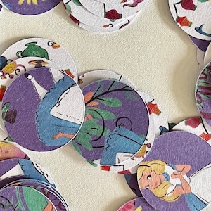 Purple Alice and Wonderland 200 Piece Circle Paper Confetti Scatter