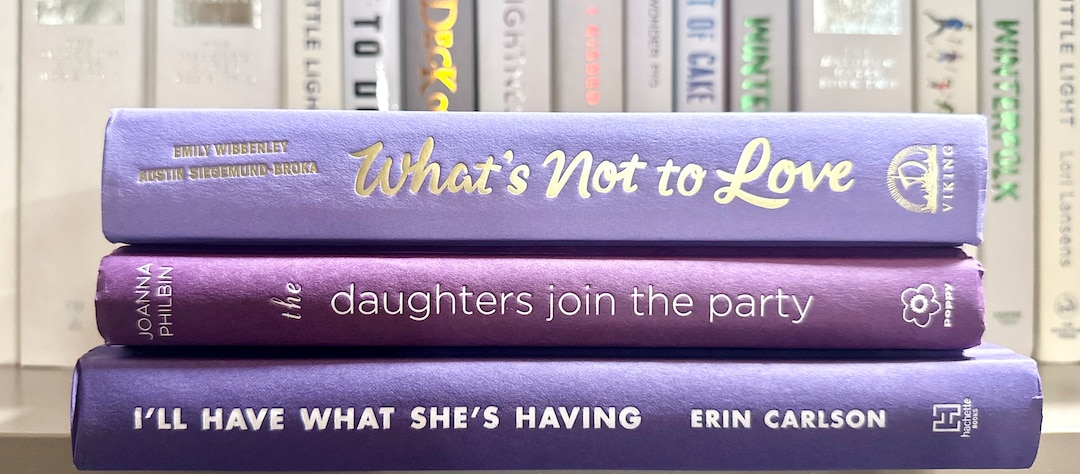Shades of Purple Decorative Book Stack - Etsy